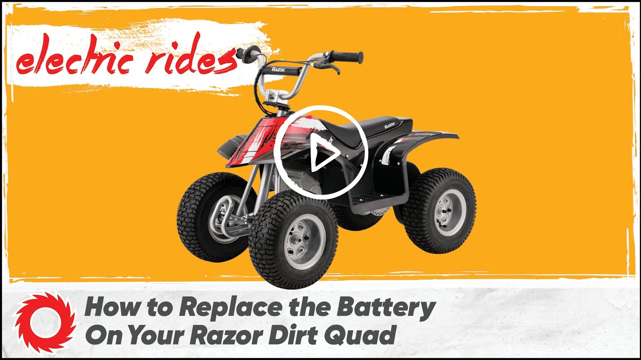 Как заменить батареи на Razor Dirt Quad