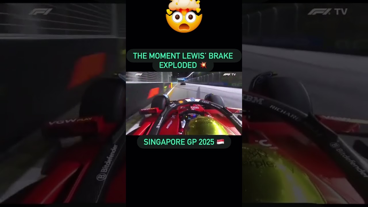 Front Brake EXPLODE Hamilton on Singapore Formula 1 2025
