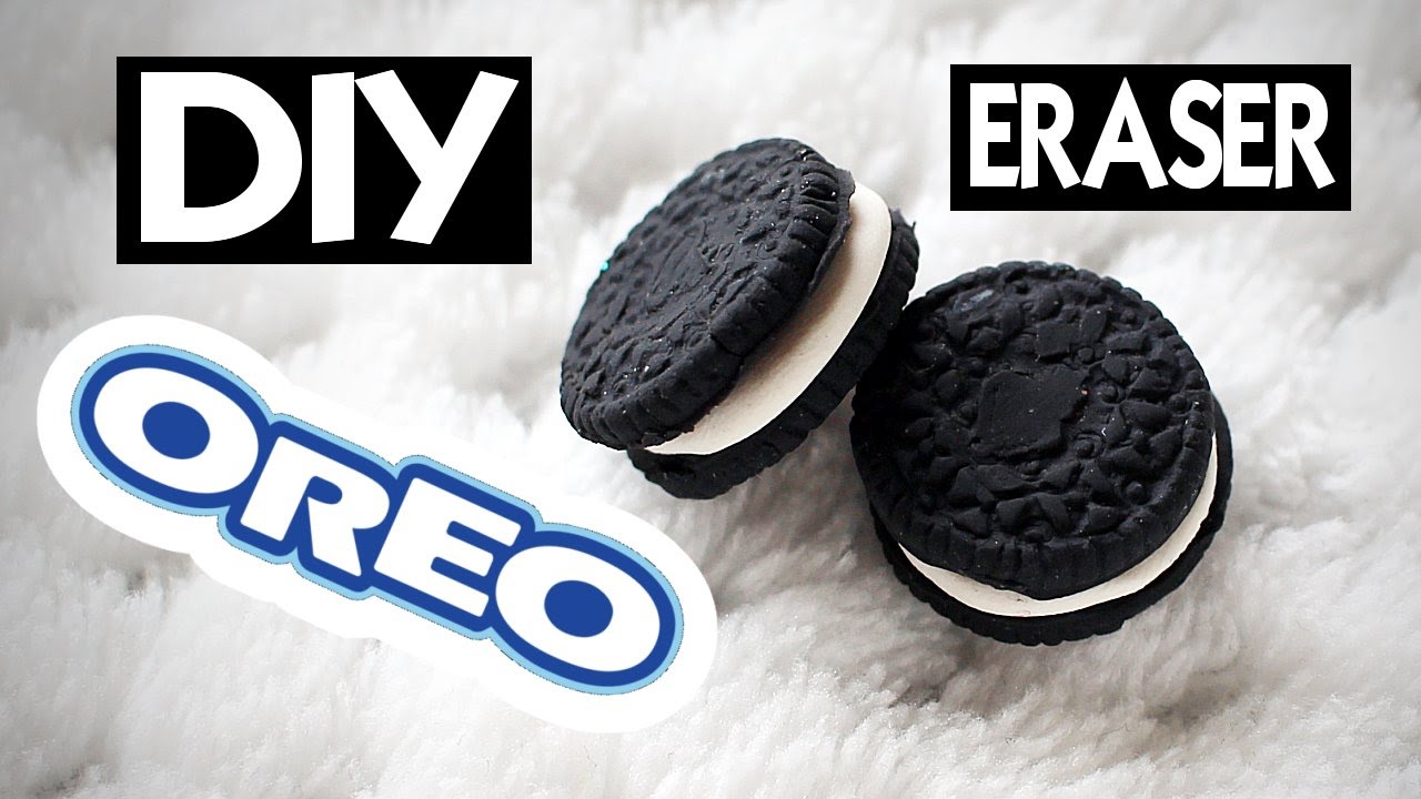 OREO erasers! DIY Oreo Cookie Eraser Tutorial