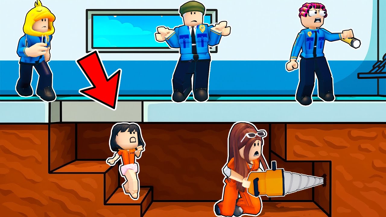 CAVANDO PARA ESCAPAR de la PRISIÓN en ROBLOX!!
