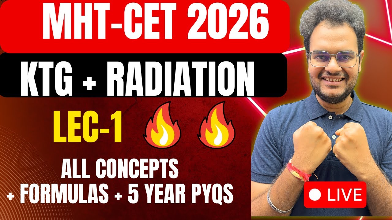 Kinetic Theory of Gases 🔥  | MHT-CET 2026 | 5 year PYQs