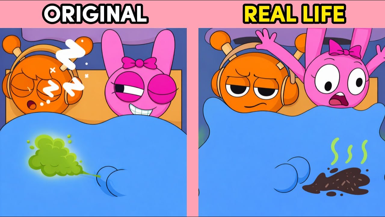 TikToks of Incredibox Sprunki: Who Farts Harder Oren x Pinki ? | Original vs Plush Toys #sprunki