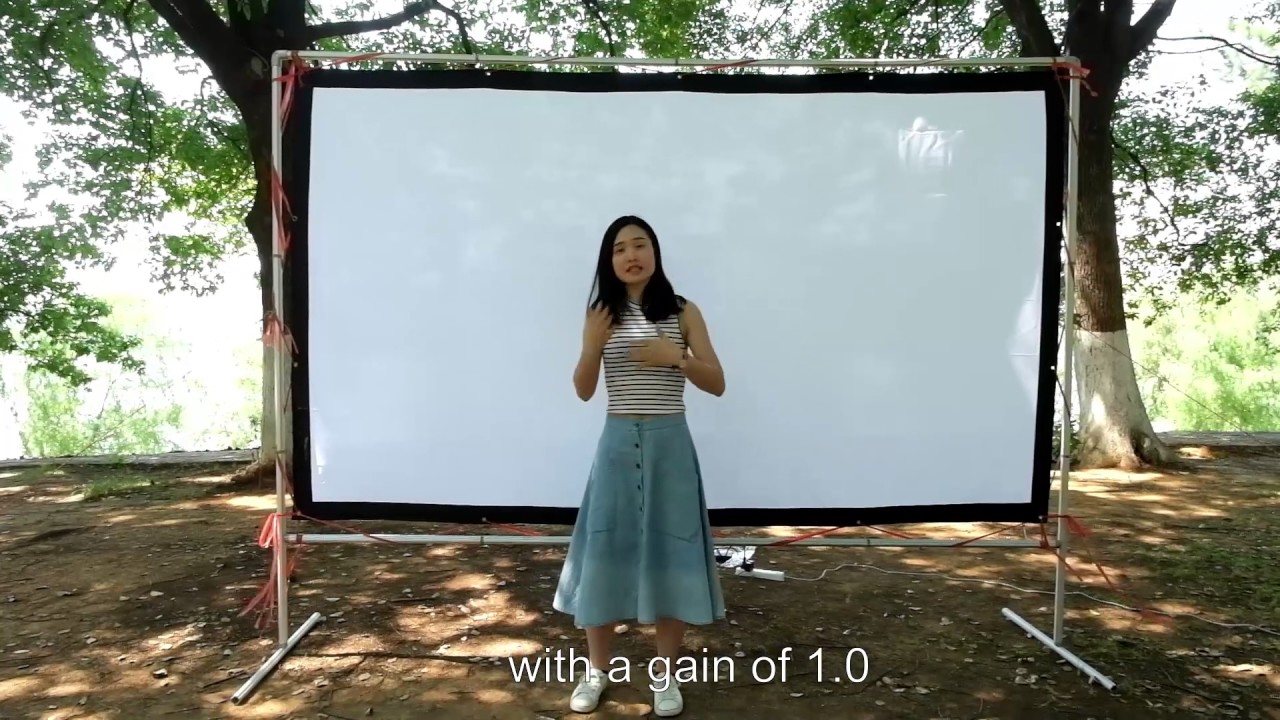 NIERBO three kinds of projection screen compare. Canvas screen ,rear screen and silver screen