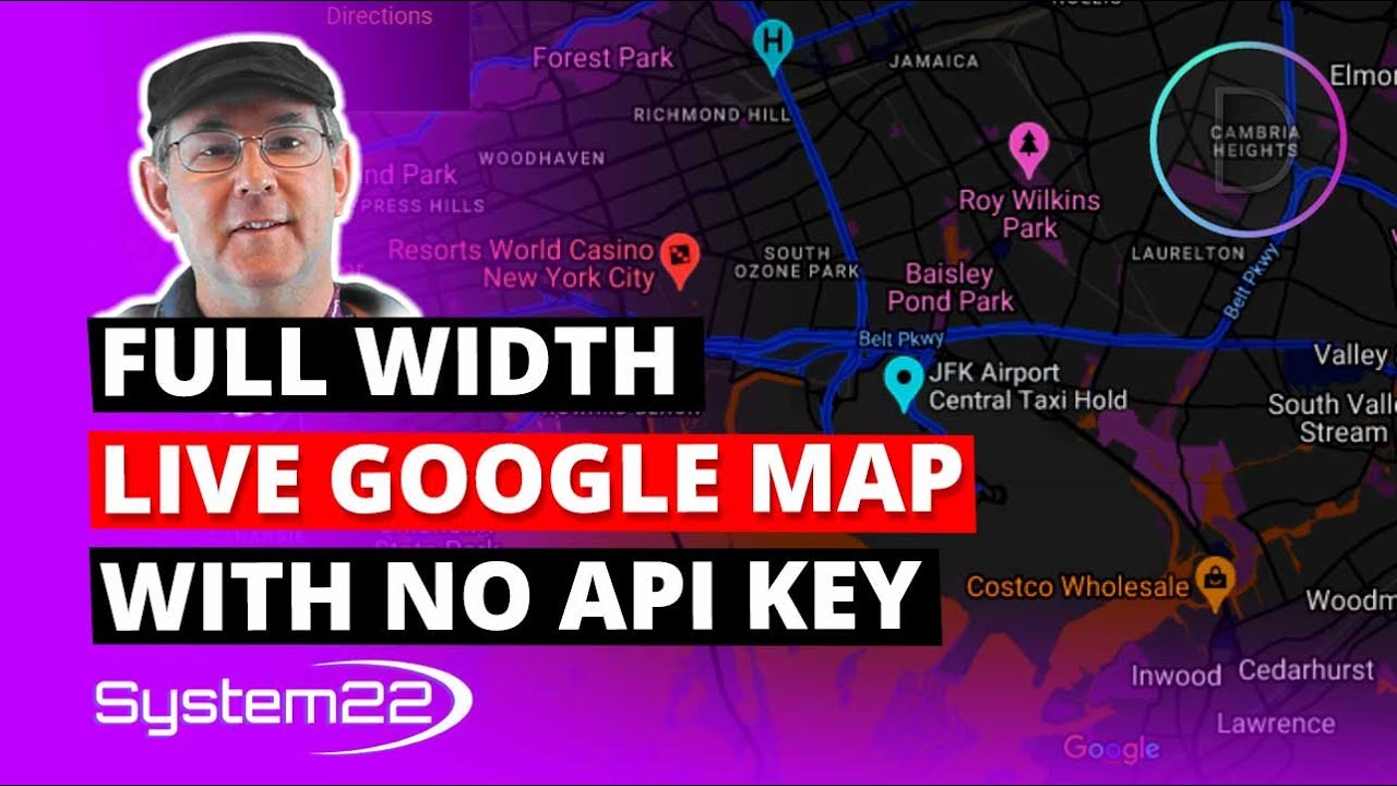 Divi Theme Full Width Live Google Map With No API Key 👈👈