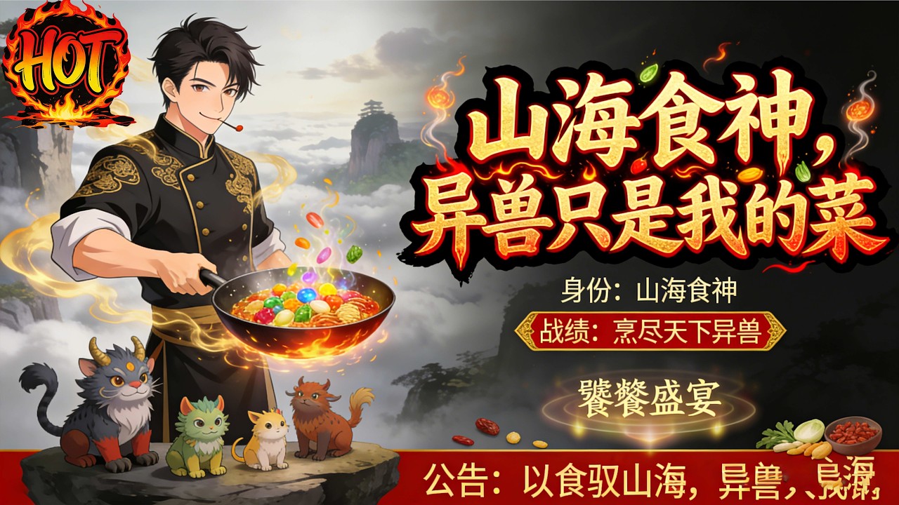 ✨【强推】《山海食神，异兽只是我的菜》第1~80集次元裂缝突现，都市沦为异兽横行的危险世界。私房菜老板陈味惨遭女友抛弃，又遇异兽破店#穿越 #末世 #异能 ##动态漫画# 漫野推文