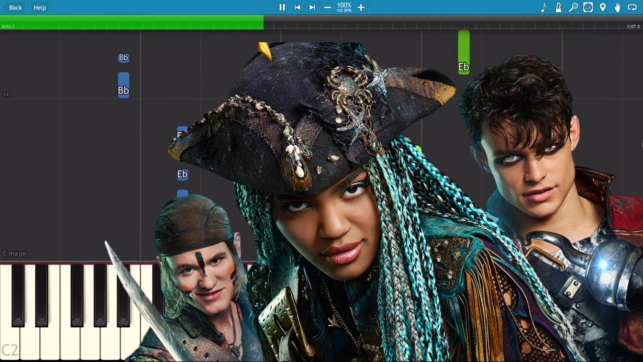 Descendants 2 - What's My Name - Piano Tutorial - China Anne McClain