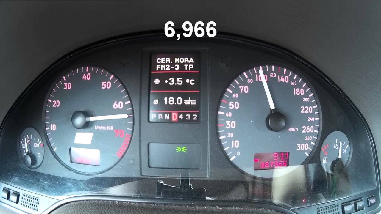 Audi S8 D2 Acceleration 0-100 km/h and 80-120 km/h