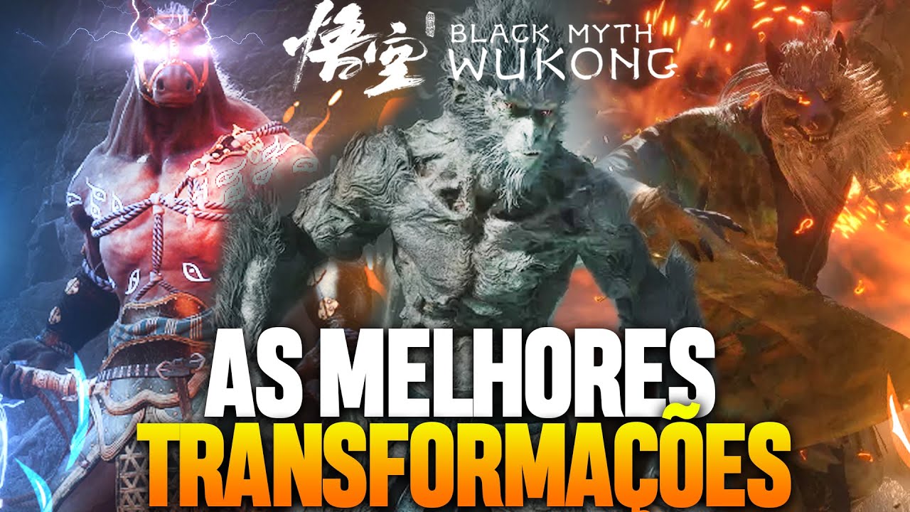 AS MELHORES TRANSFORMAÇÕES DE BLACK MYTH WUKONG!