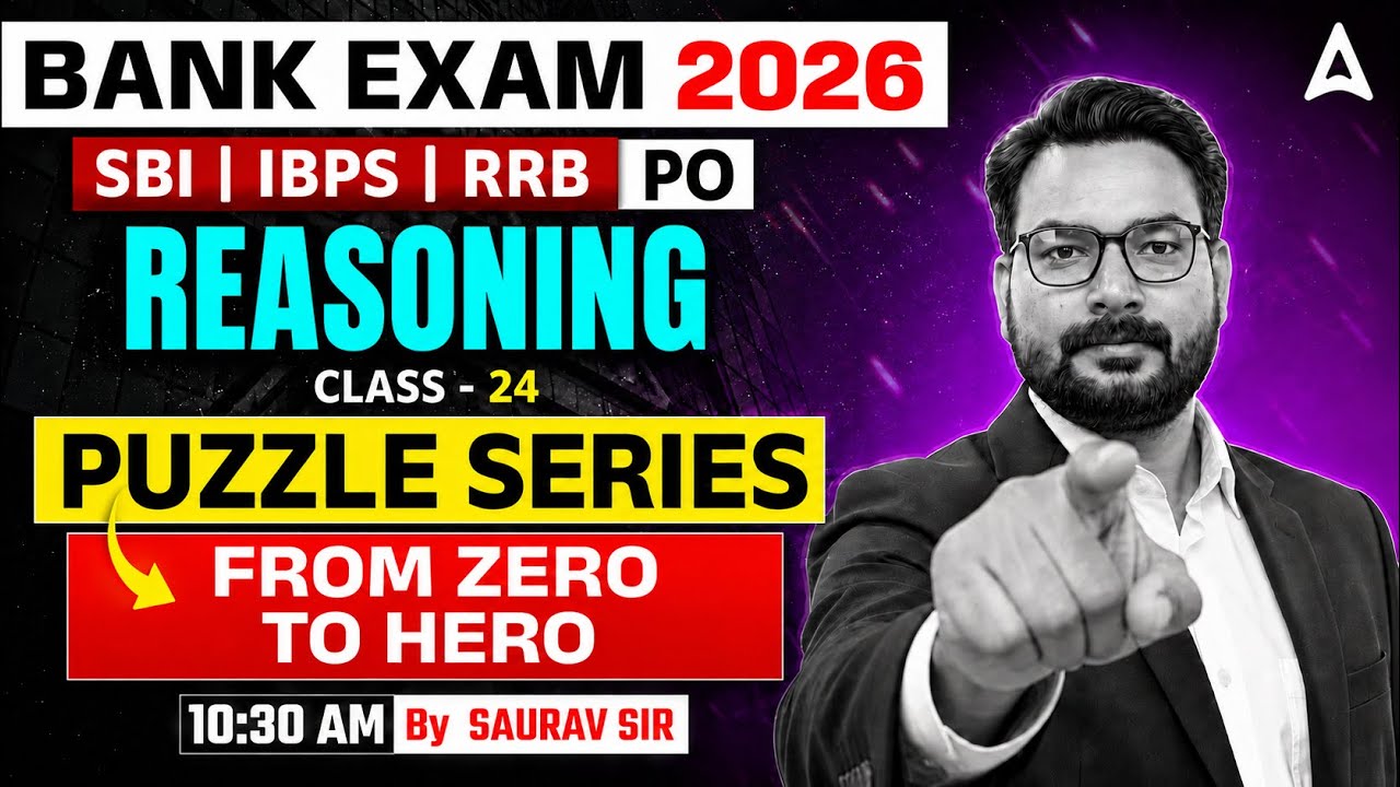 Bank Exams 2026 Reasoning | Puzzle Series Special Ep 24 For SBI, IBPS & RRB PO 2026 | By Saurav Sir