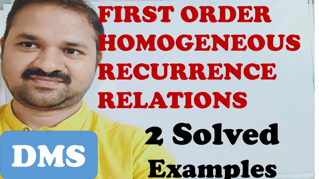 First Order linear Homogeneous Recurrence Relations || 2 Solved Examples || DMS || MFCS || GATE