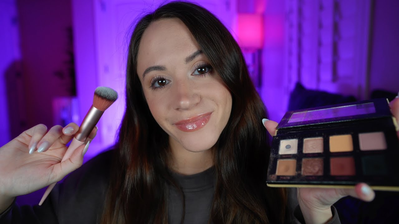 ASMR / Doing My Makeup Routine On You (minimal talking, lots of tapping)
