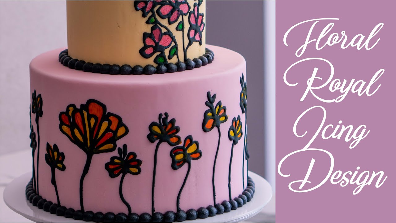 How To Make a Floral Royal Icing Style Cake