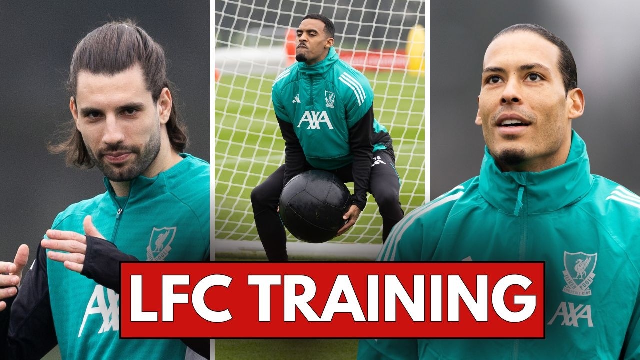 Florian Wirtz in but Chiesa OUT | Liverpool FC Training (Champions League)