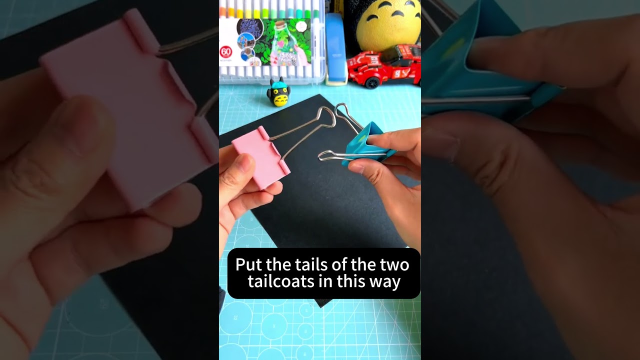 How to make a phone stand with binder clips 💯 #handmade #lifetips #phoneholder #schoolgadgets