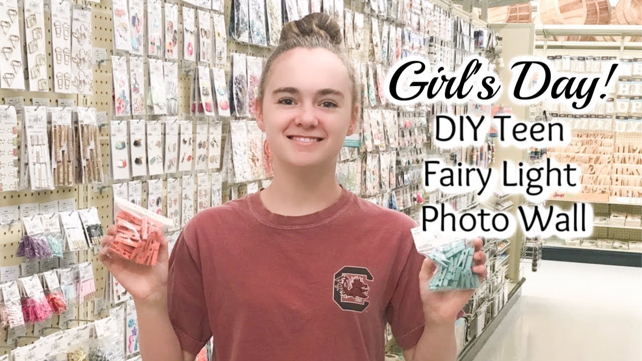 Girl's Day | DIY Teen Fairy Light Photo Wall | Hobby Lobby Shop with Us
