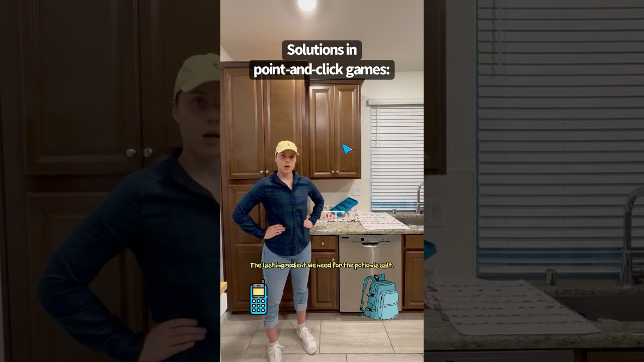 Solutions in point-and-click games #videogames #relatable #clairbearskits