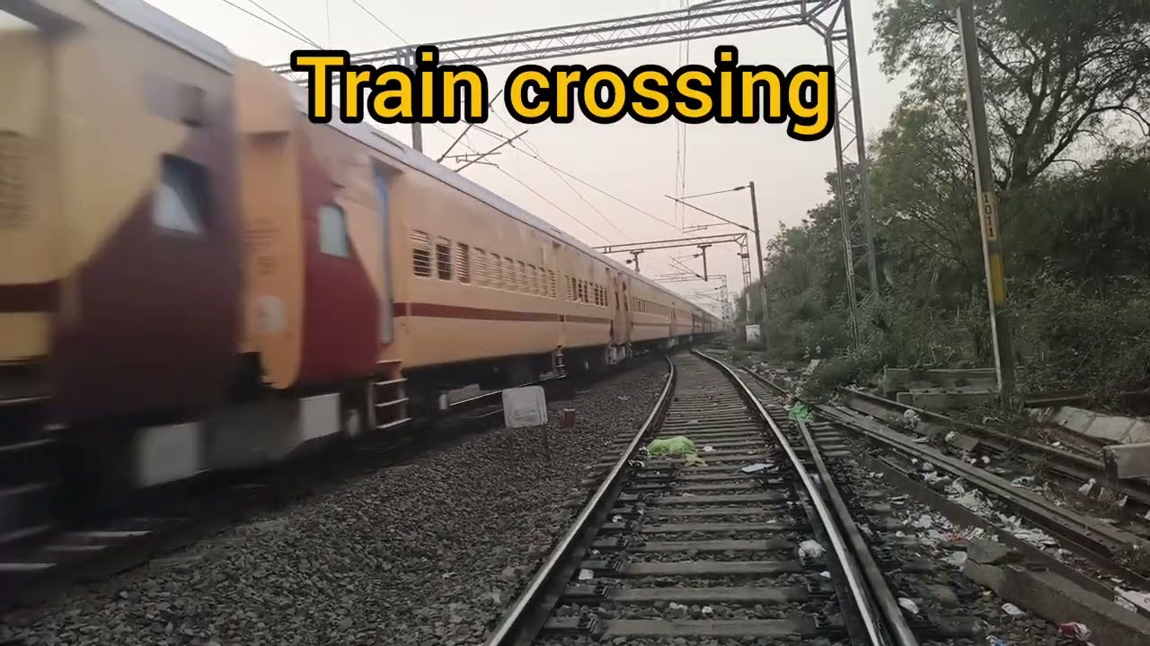 Train crossing at Misrod station at amazing speed 🚅🚅