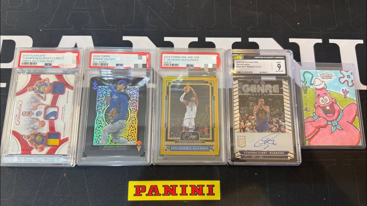來分享三個Psa鑑定回來的成績！出乎我意料之外！Ohtani All King稀有撲克牌 / SGA One Gold / Curry睡覺簽 「#球員卡 開箱分享1/13」