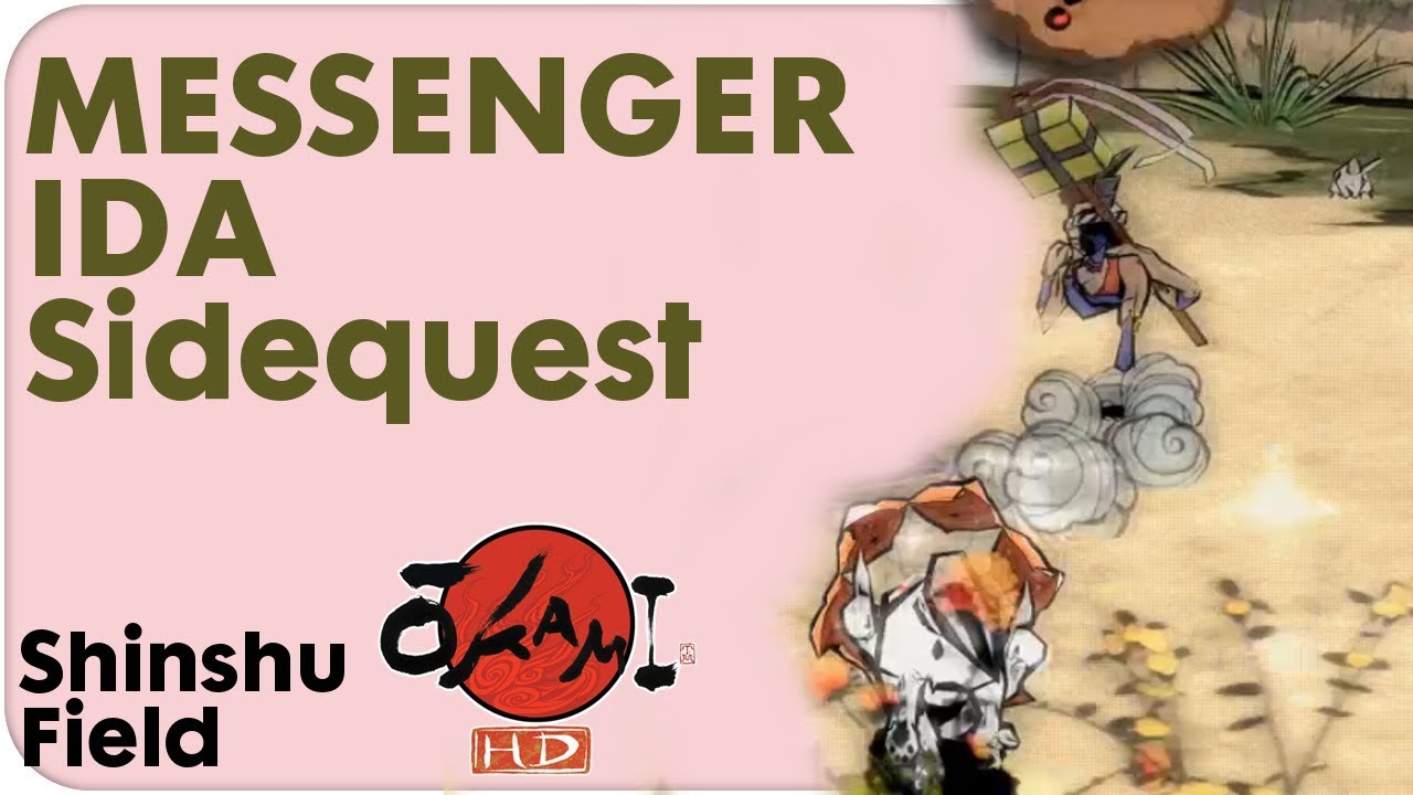 Okami HD Gameplay Walkthrough Shinshu Field sidequest MESSENGER IDA