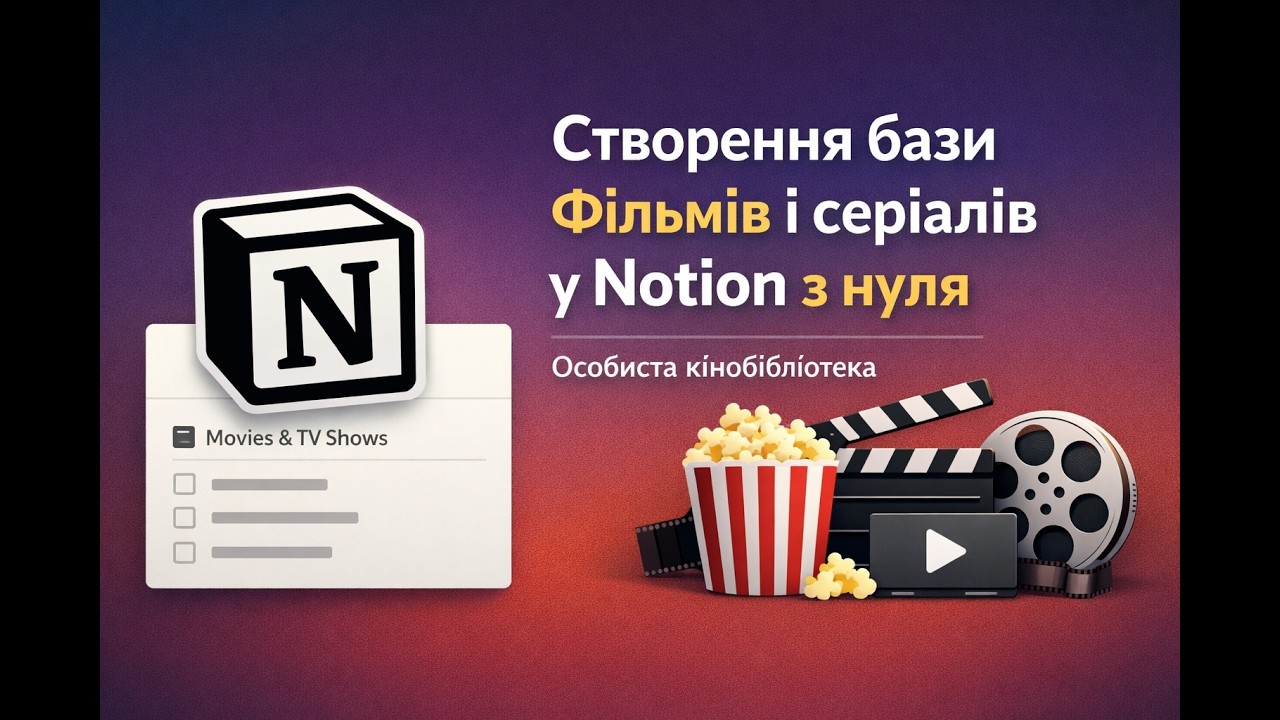 Створення бази фільмів і серіалів у Notion з нуля | Особиста кінобібліотека
