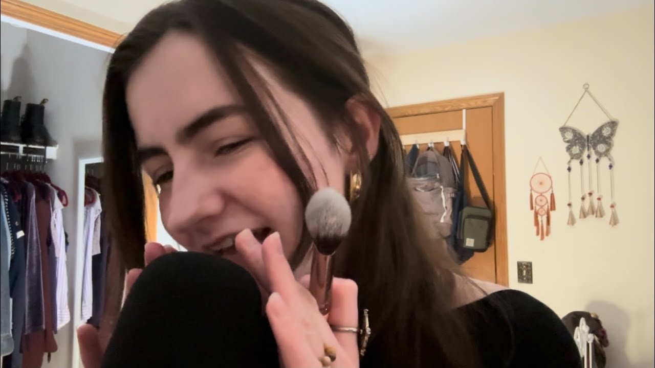 ASMR tingly trigger words & mic brushing