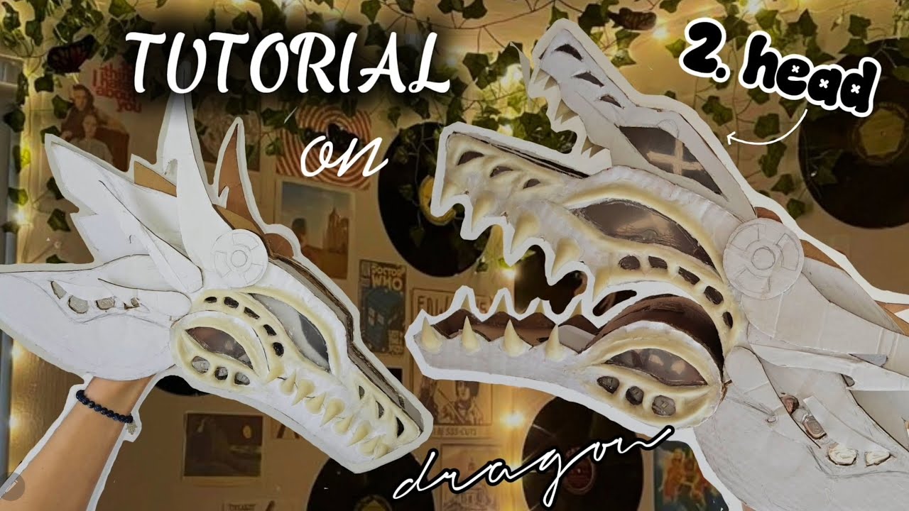 TUTORIAL | How to make 2. Head on a dragon puppet✨️❤️ #paperdragon #dragonpuppet#tutorial#base#heads