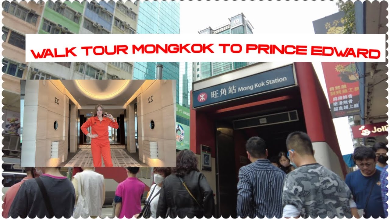 Walk Tour Langham Place to Moko Mall Thru Footbridges Hong Kong
