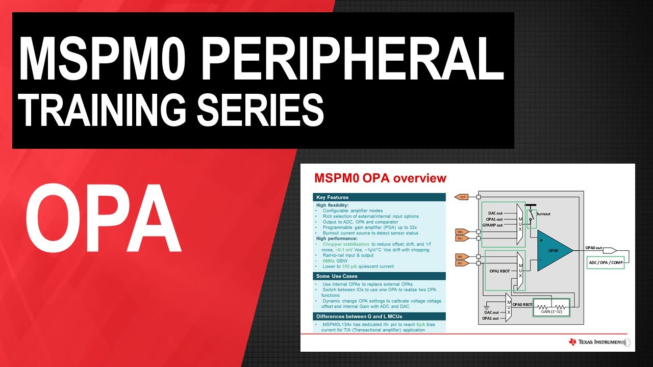 MSPM0 operational amplifiers