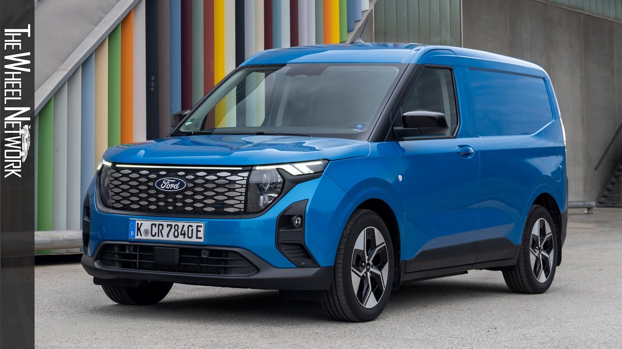 2025 Ford E-Transit Courier | Digital Aqua Blue | Driving, Interior, Exterior [4K]
