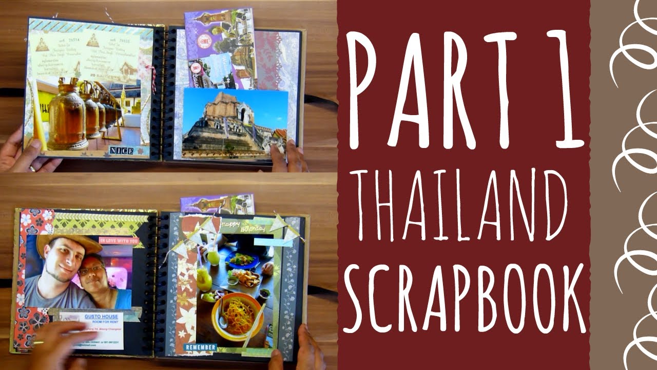 Part 1 - Thailand first 7 layouts in small scrapbook and not continuing with it - Process video