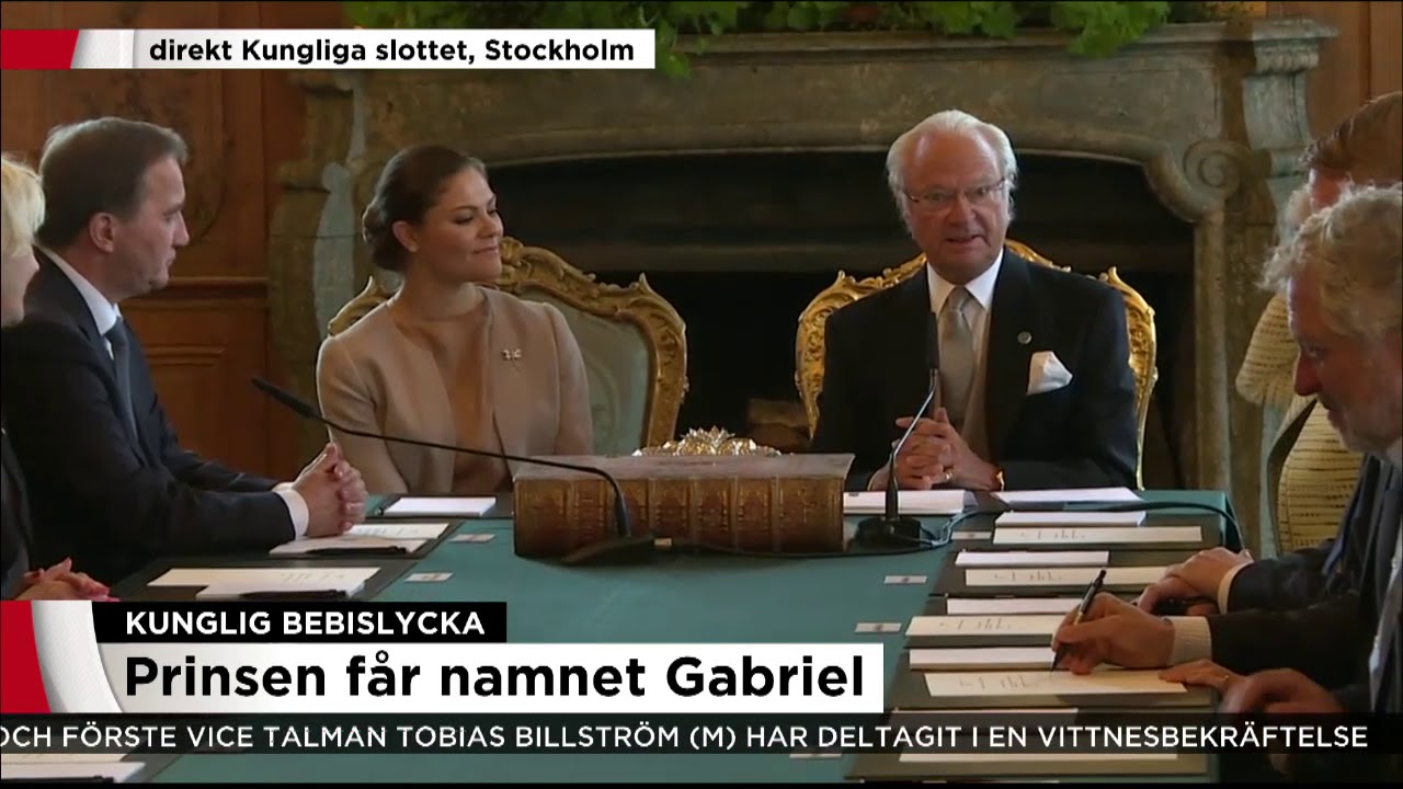 Här presenterar kungen lillprinsens namn - Nyheterna (TV4)