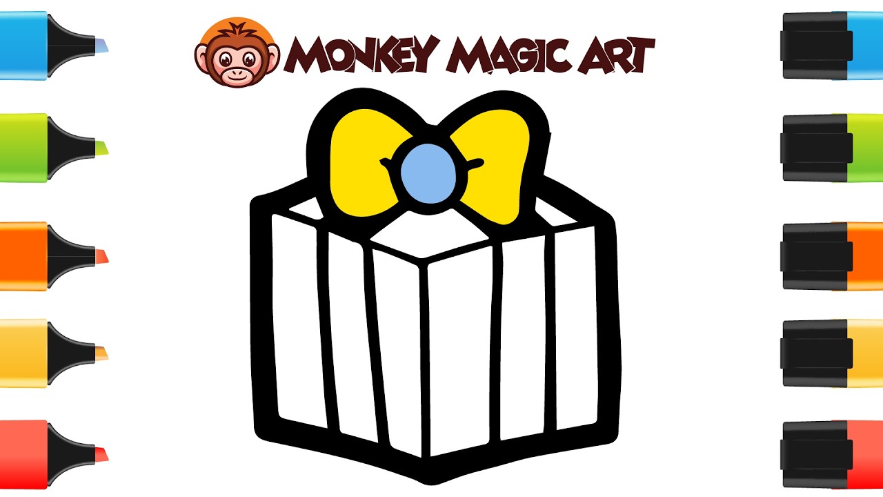 How to Draw a Cute Gift Box | Step by Step Easy