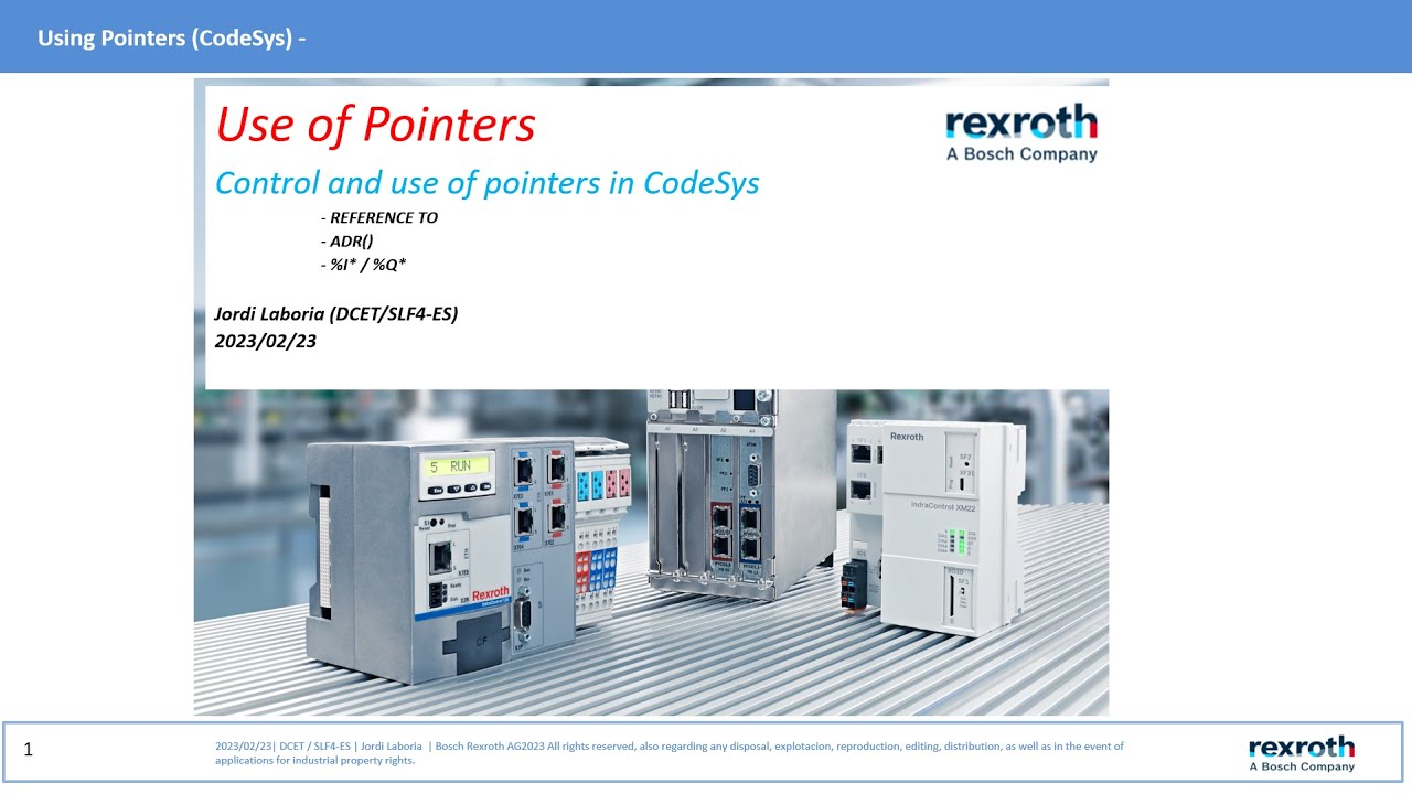 Control and use of Pointers In Codesys