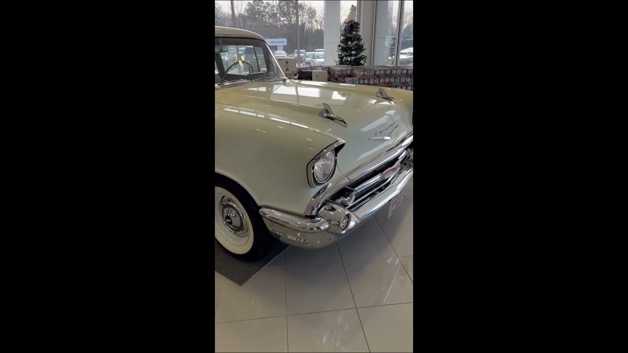 Sweet 57 Chevy 150 with fuel injection 327 #57chevy #classiccars #hotrod #chevroletbelair