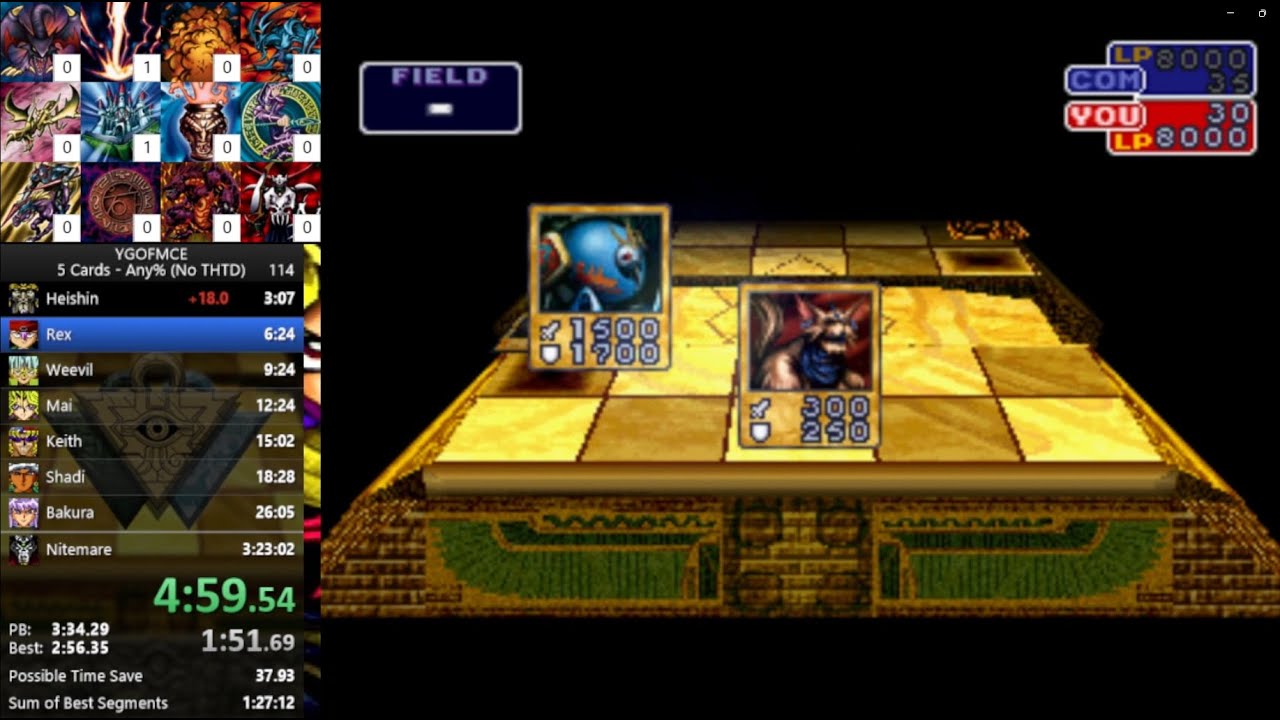 Yu-Gi-Oh! Forbidden Memories - 5 Cards - Any% (No Twin-Headed TD) Speedrun - 3:20:38