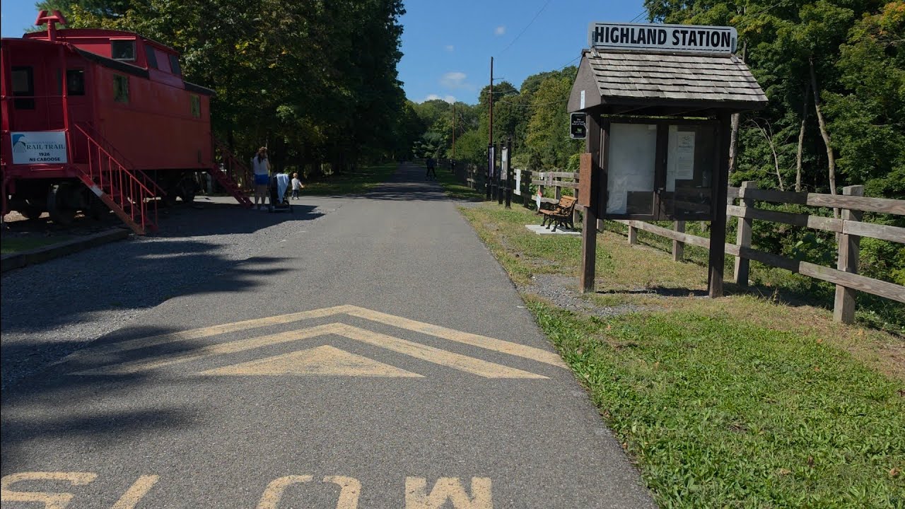 POV: Hudson Valley Rail Trail entrance tour Highland, New York (Ulster County)