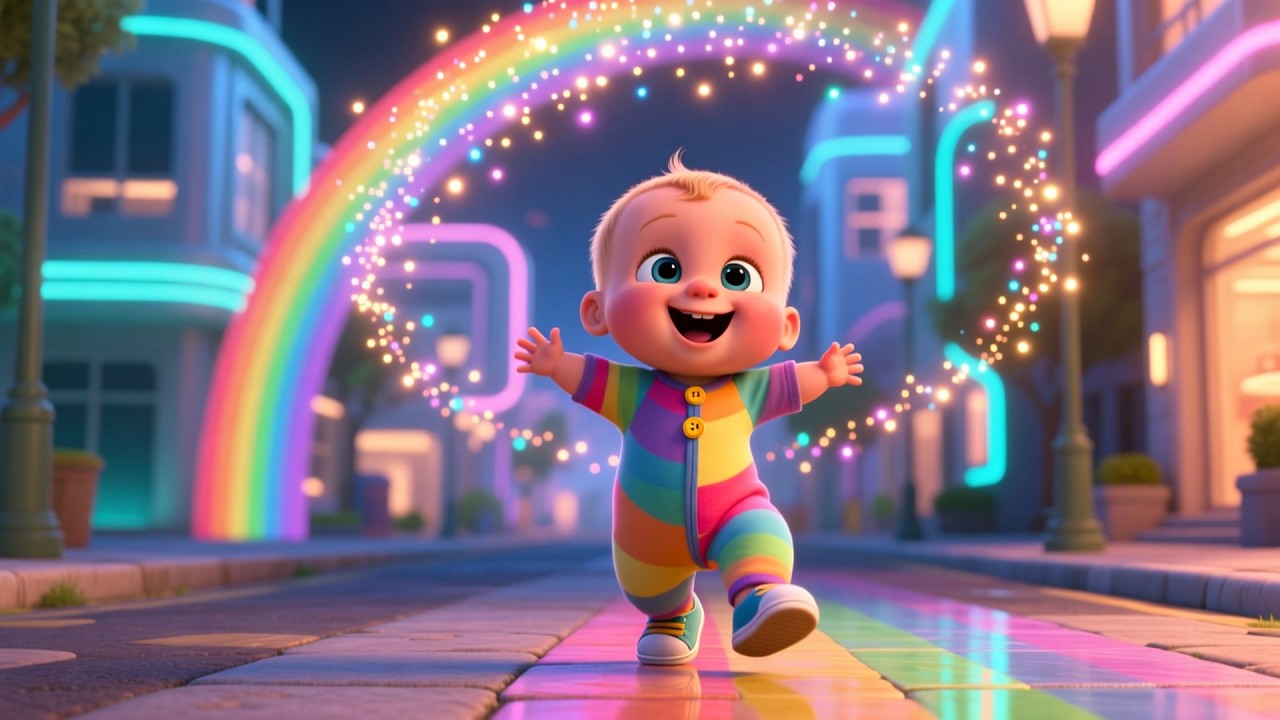 Magic Rainbow Street 🌈 | Fun Sing Along for Kids | Colorful Play Song
