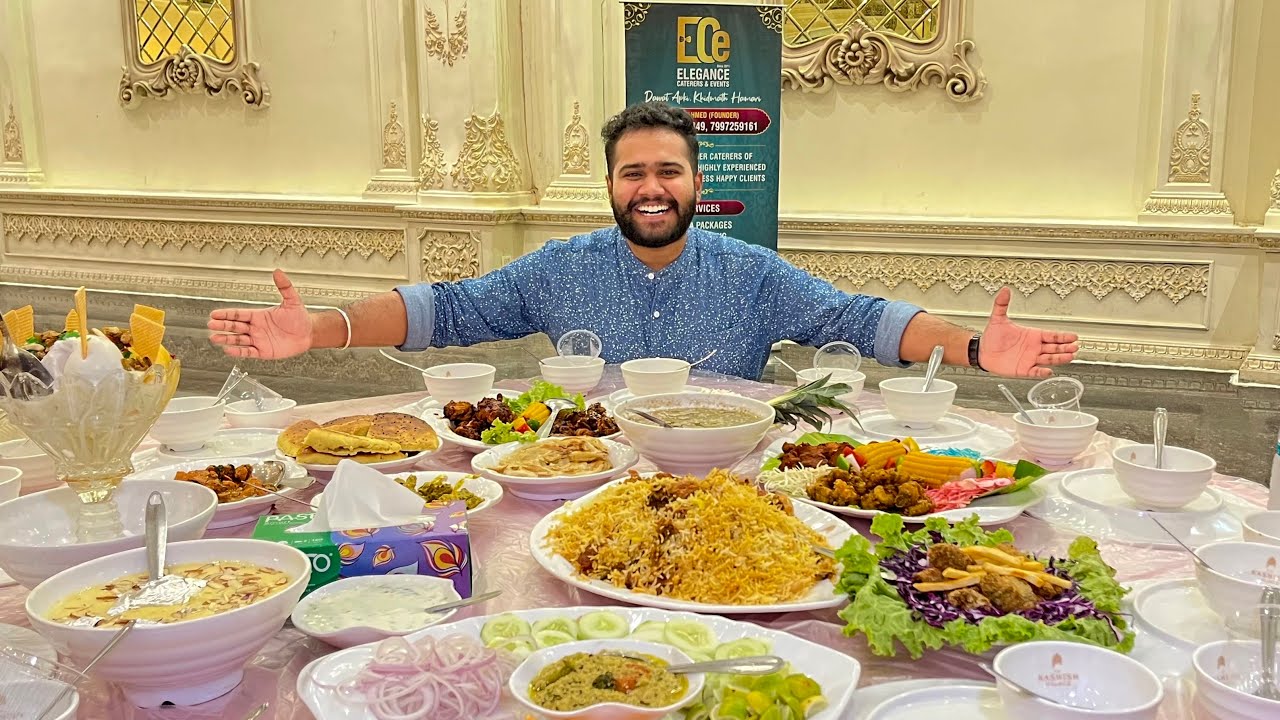 Hyderabadi Wedding Dinner | Elegance Caterers and Events | Non Veg Heaven | Nom Nom Foodie #41