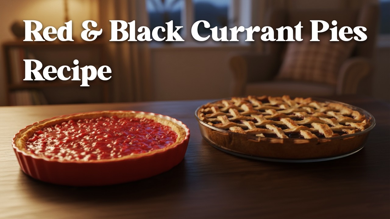 2 Easy Currant Pie Recipes | Red Currant Pie & Black Currant Lattice Pie (No Yeast, Homemade Dough)