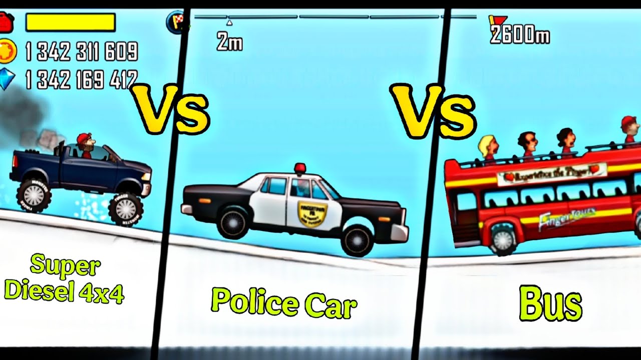 Super Diesel 4x4 , Police Car & Bus || Who Is Best On Arctic 🥶
