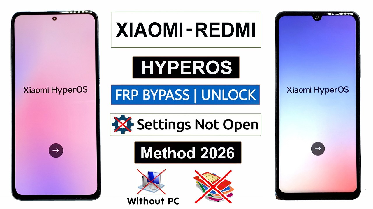 All Xiaomi Redmi Hyperos Frp Bypass Android 14/15 | Final Update 2026 New Method | Without PC
