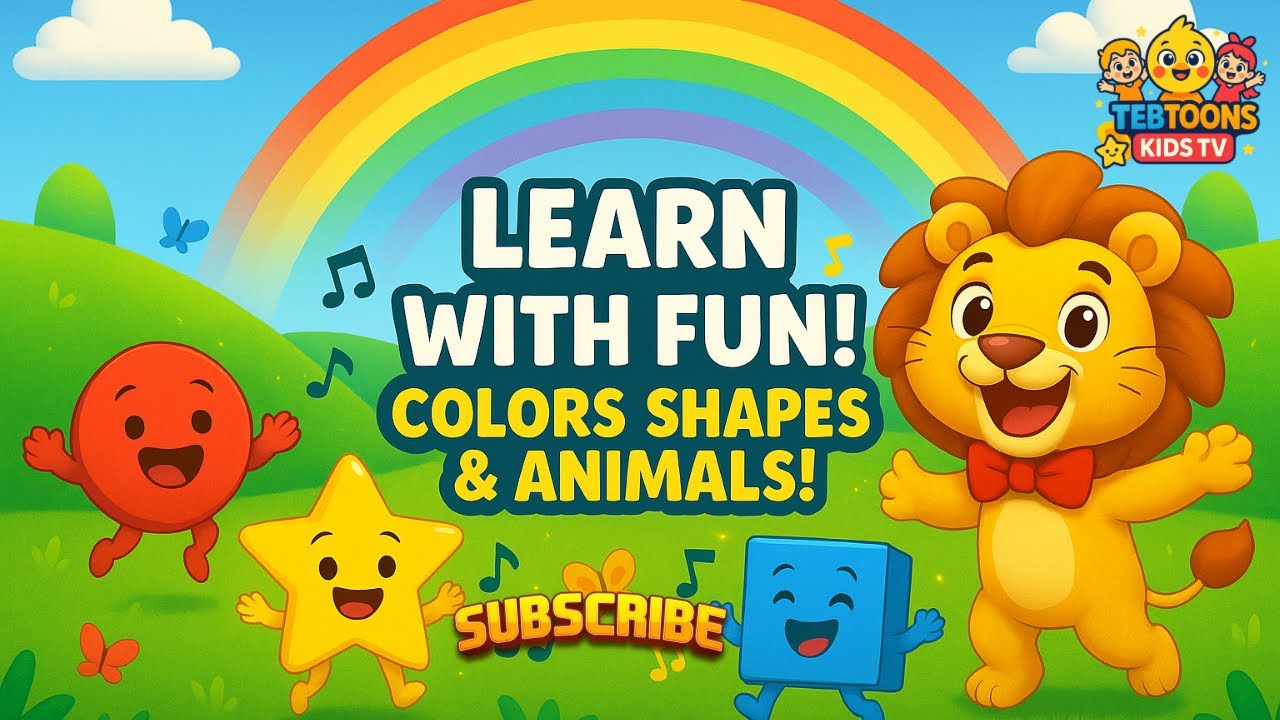 Learn Animals, Colors & Shapes for Kids – Fun Songs for Preschool Learning! #animals #colors #shapes