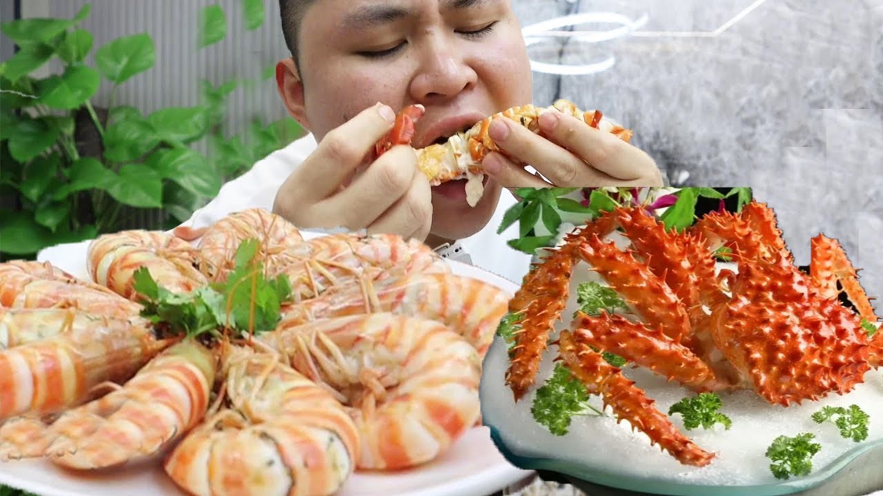 挑战吃4000元海鲜大餐！1000元比脸还大的帝王蟹，一口下去全是肉【都市陈大胖】