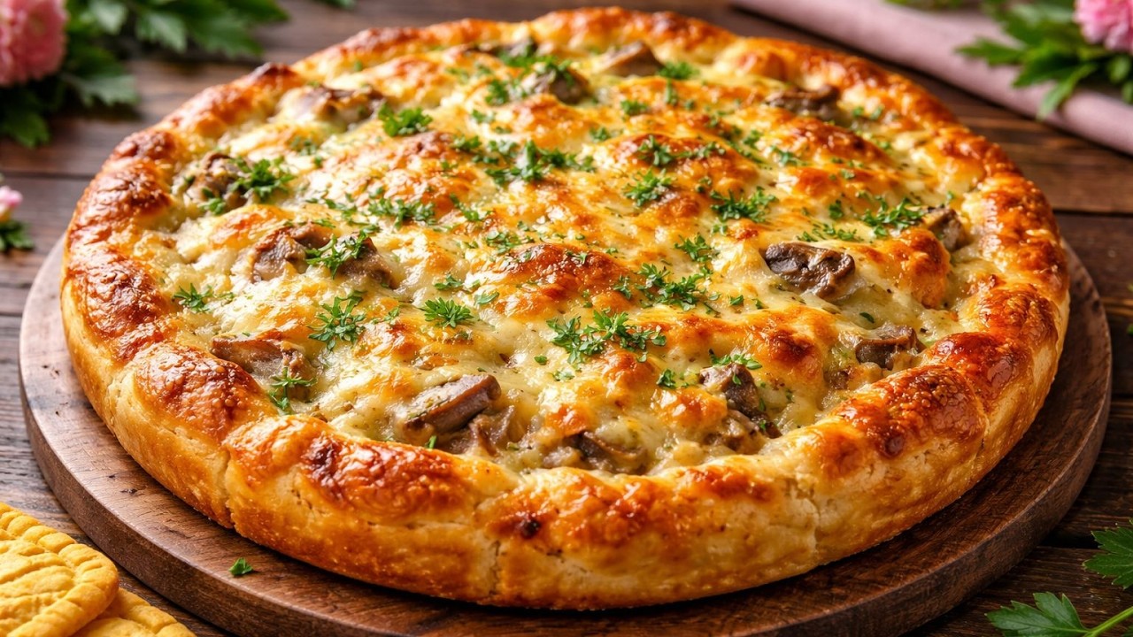 ASMR Cooking | The Cheesiest Chicken & Mushroom Pie Ever – Crispy & Juicy!