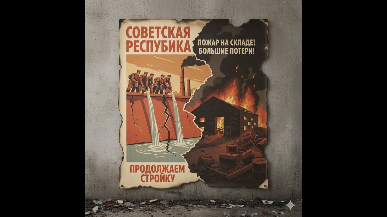 Советская республика.Потери сгорел  скла продолжаю строить. Играю на максимальной сложности,8 серия.