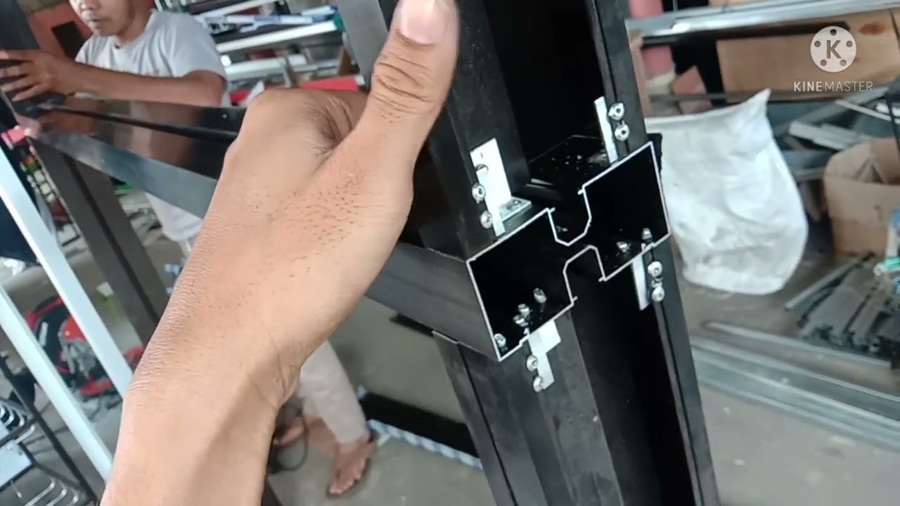 👍CARA MERAKIT,MEMASANG/MEMBUAT KUSEN ALUMUNIUM KACA MATI.