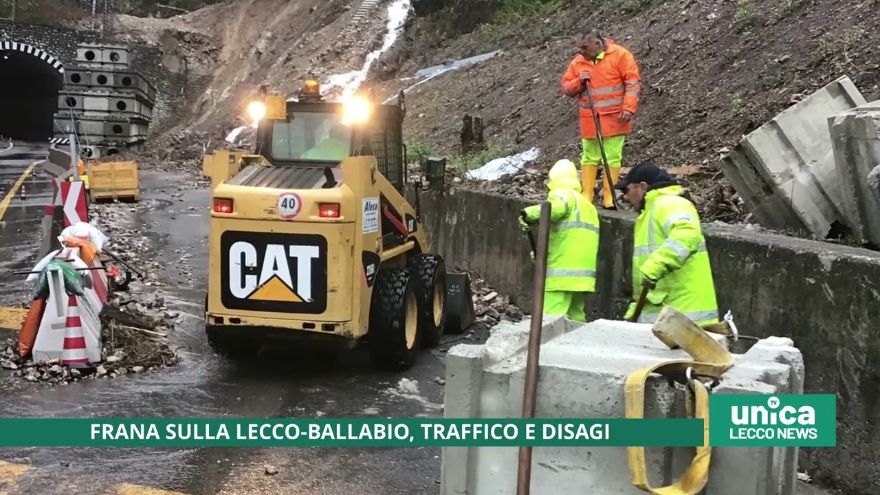 Frana sulla Lecco-Ballabio, traffico e disagi