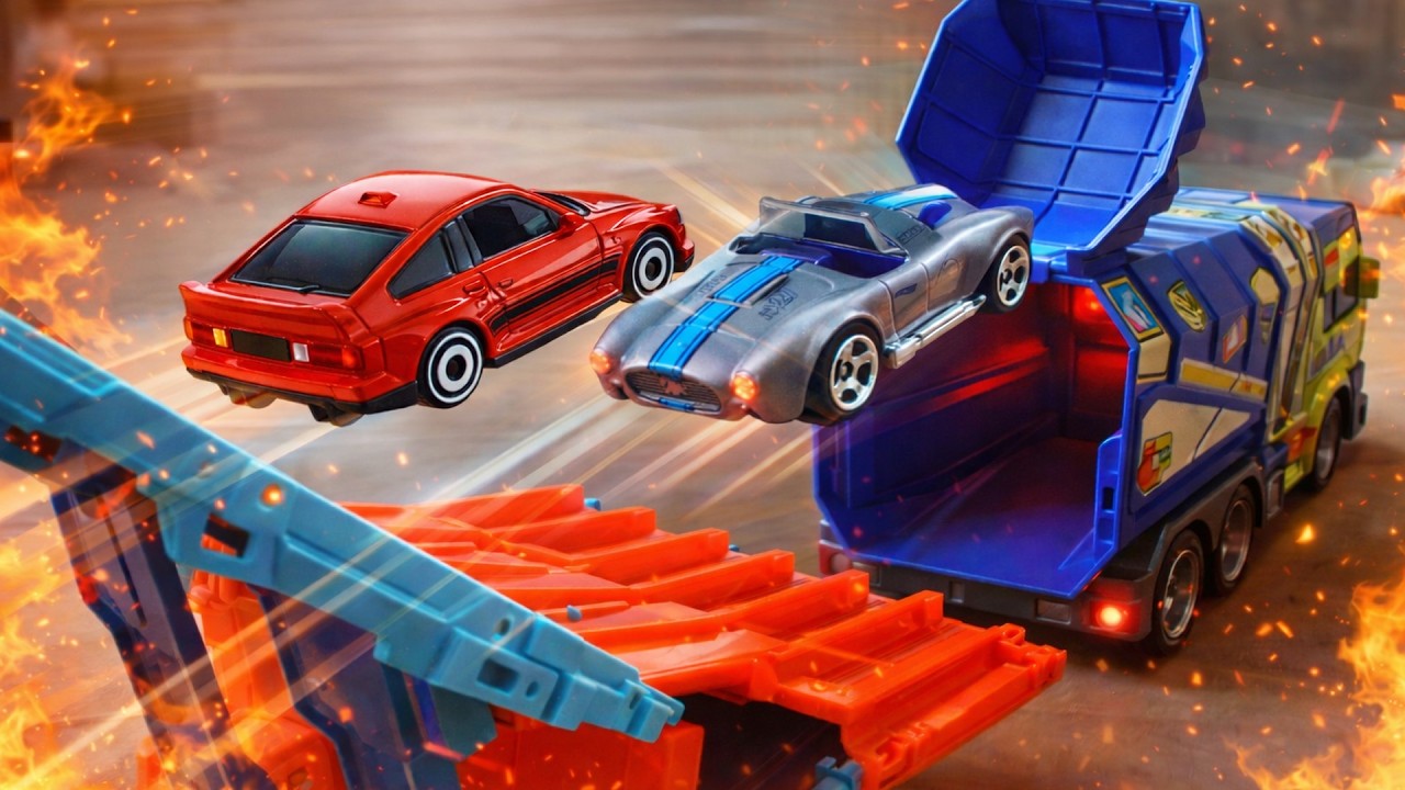 Ultimate Hot Wheels Garbage Truck Jump Challenge!
