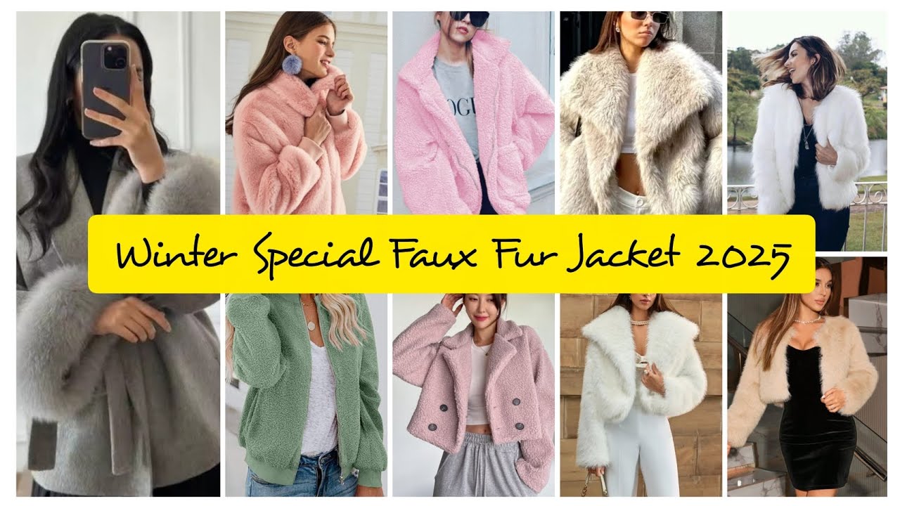 Latest Winter Faux Fur Jacket Collection For Girls 2025 | Fur Jackets Collection 