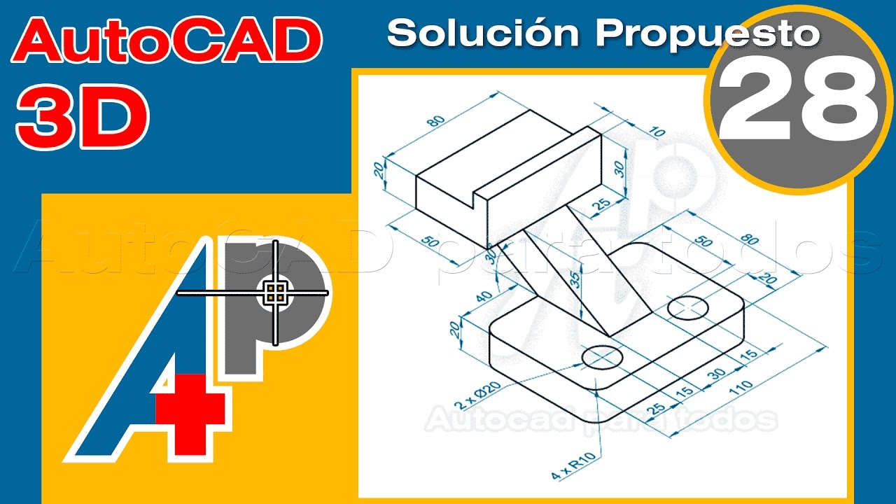 Solución Propuesto 28 - AutoCAD 3D (Limitador dial)